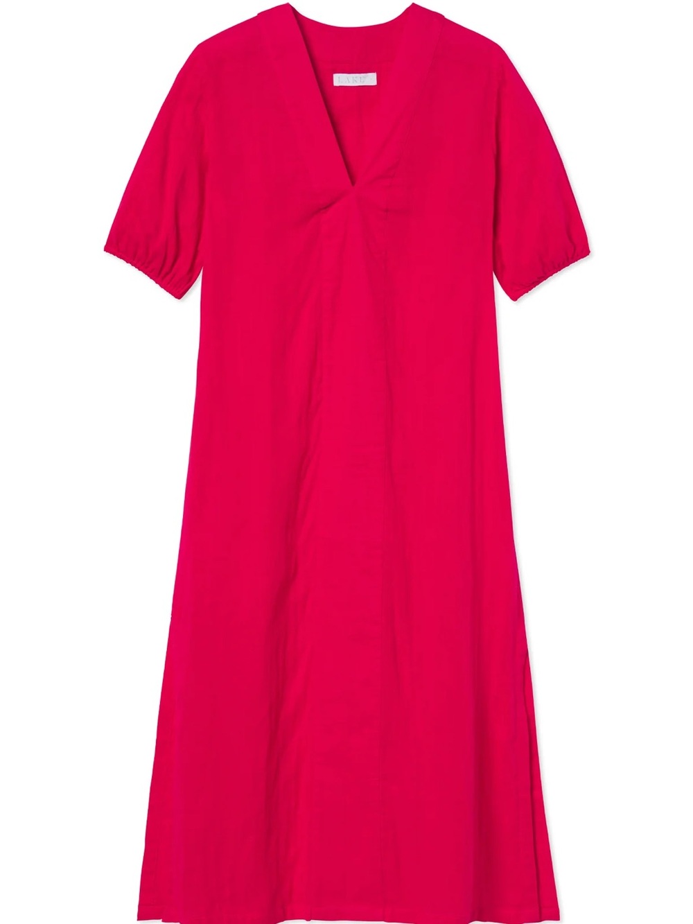 Women's Fuchsia V-Neck Midi Dress